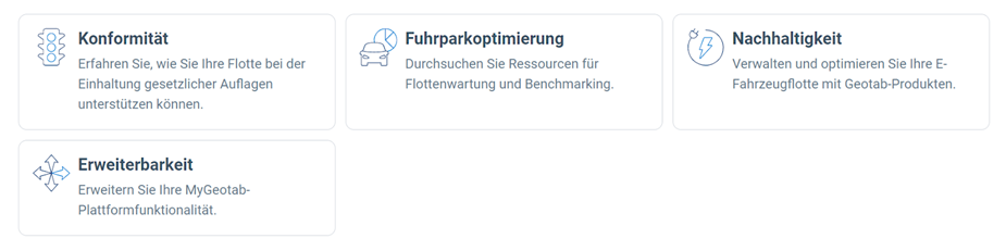 Ein Screenshot des Abschnitts für Lösungen auf der Support Center Website